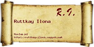 Ruttkay Ilona névjegykártya